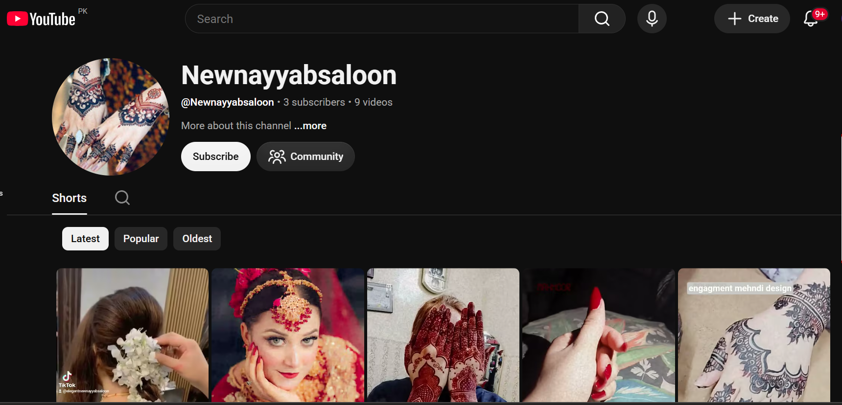 New Elegant Nayab Salon YouTube channel